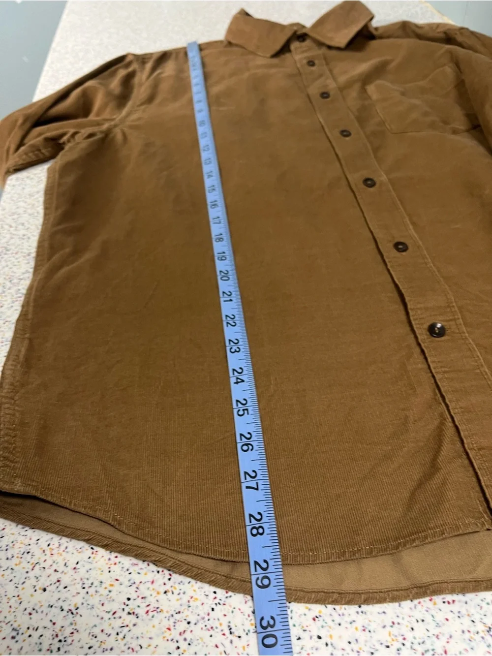 Banana Republic Men’s Standard Fit Lightweight Corduroy Shirt Khaki Beige Size L